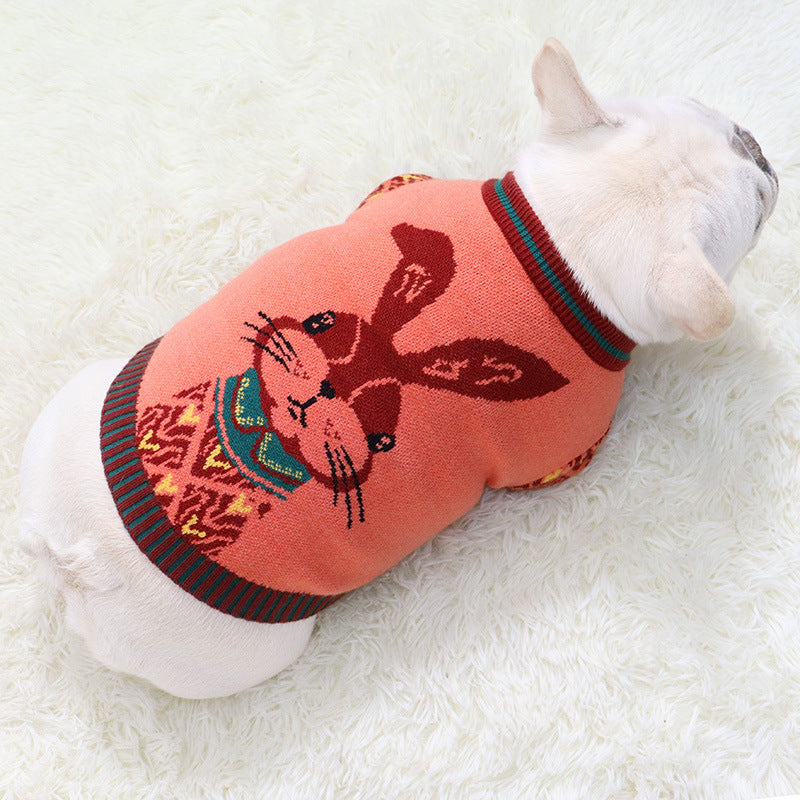 DoggySweater Red Bunny