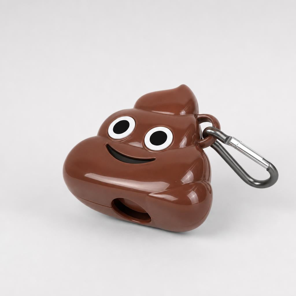 Portable poop bag dispenser studio photo