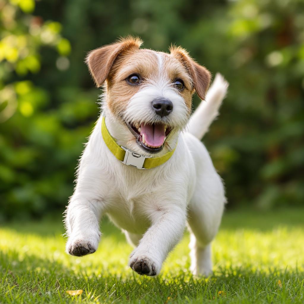 Dog wearing DoggyCollar Lime Green