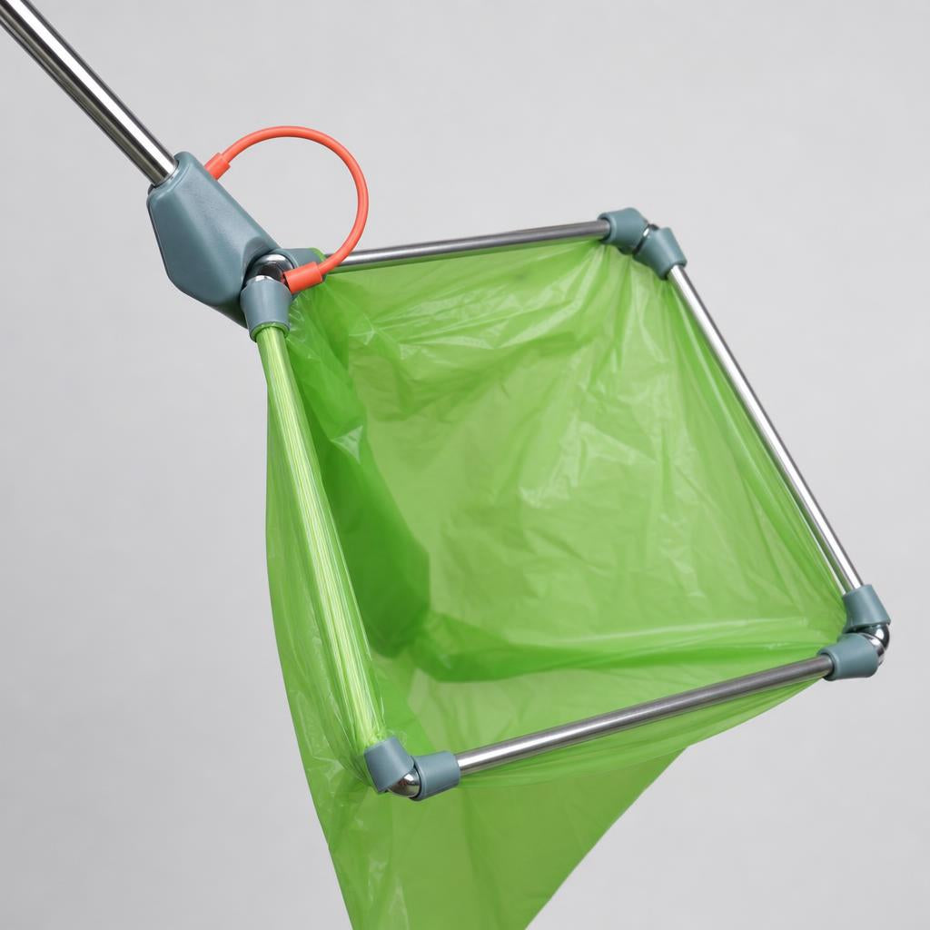 PoopStick bag clip mechanism detail